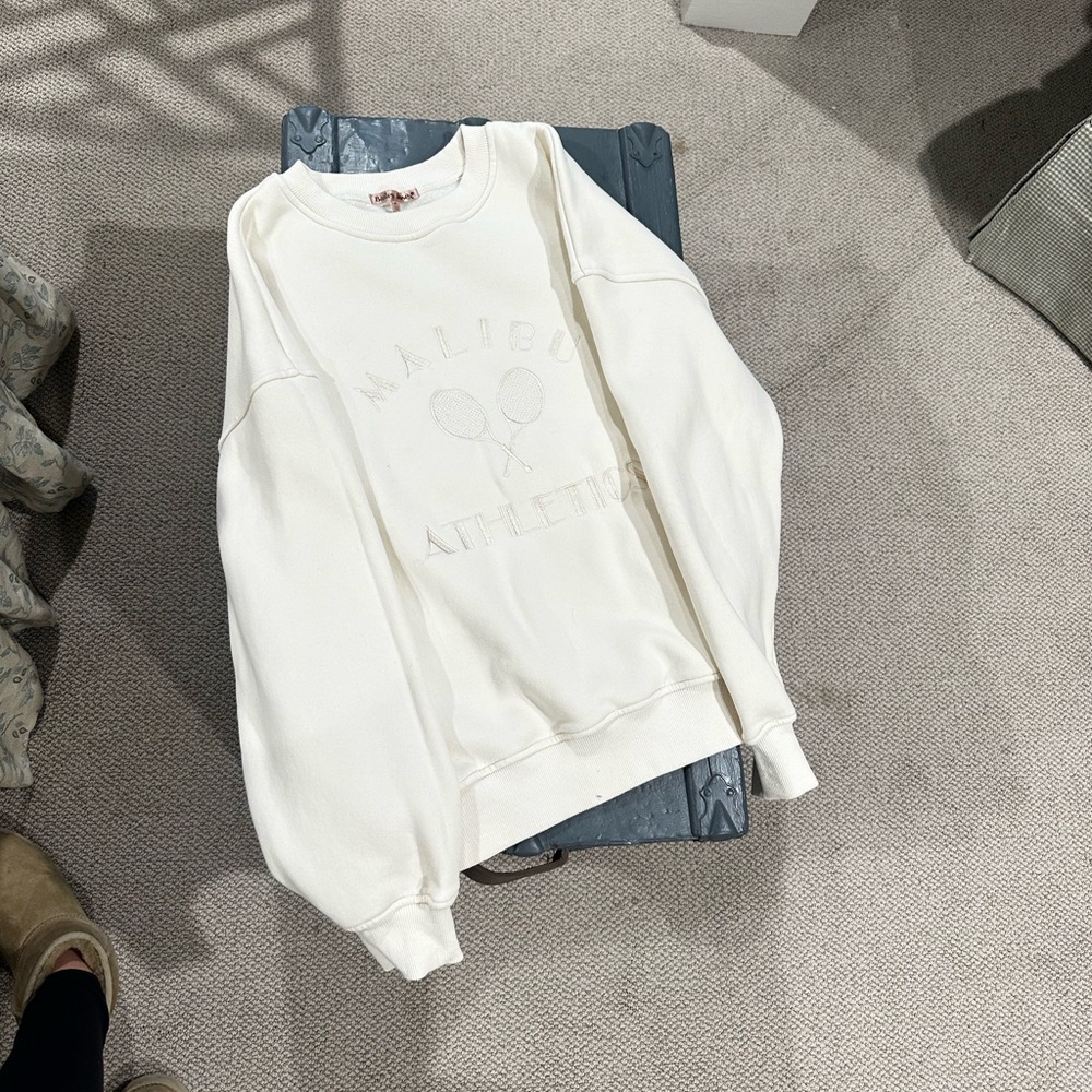 White Malibu Athletics Women’s Sweatshirt